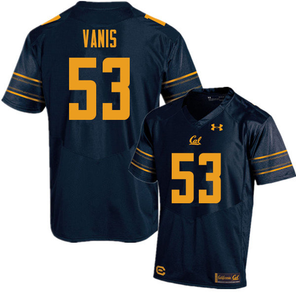 Men #53 Tommy Vanis Cal Bears UA College Football Jerseys Sale-Navy